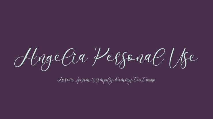 Angelia Personal Use Font
