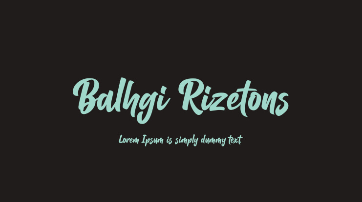 Balhgi Rizetons Font