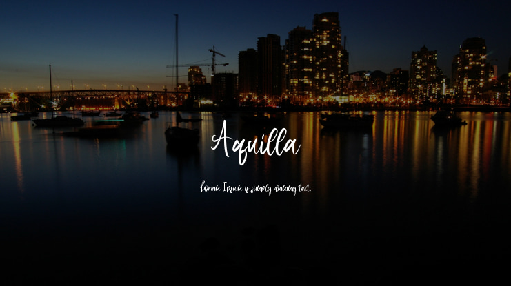 Aquilla Font