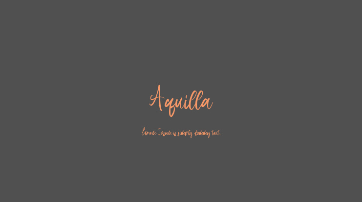 Aquilla Font