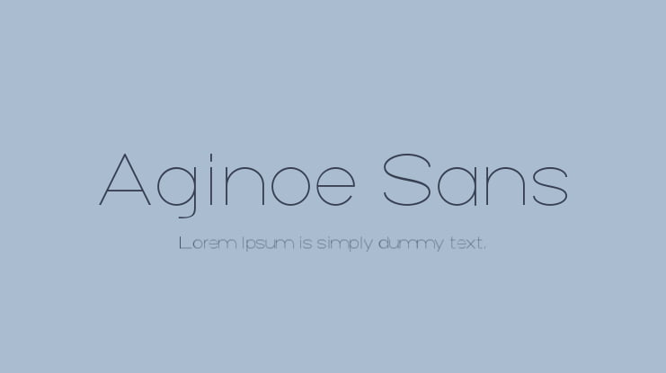 Aginoe Sans Font Family