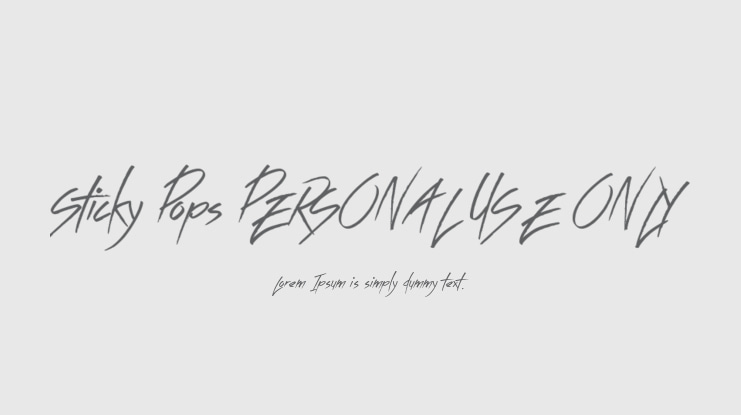 Sticky Pops PERSONAL USE ONLY Font