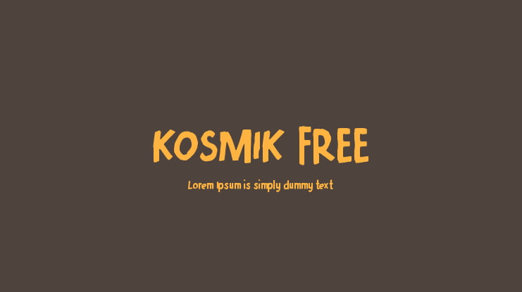 KOSMIK FREE Font