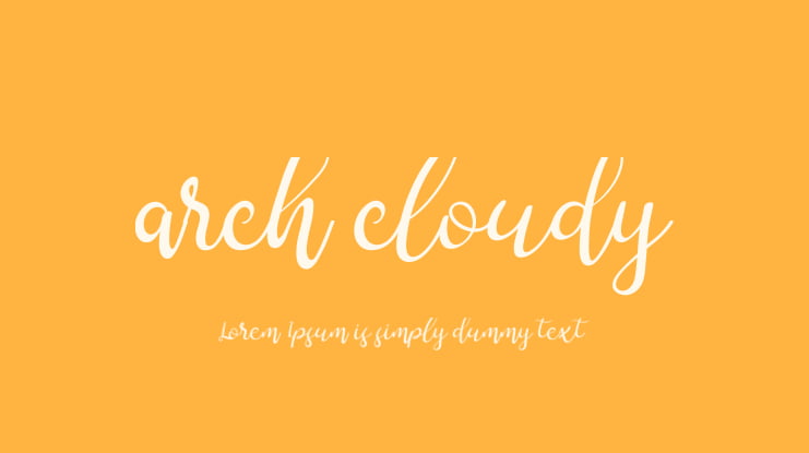 arch cloudy Font