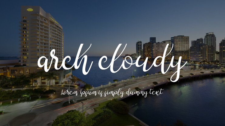 arch cloudy Font