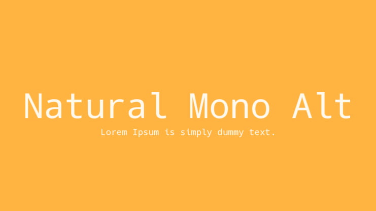 Natural Mono Alt Font Family