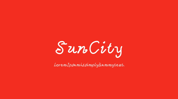 SunCity Font