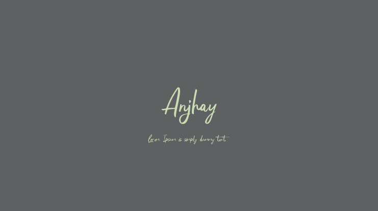 Anjhay Font