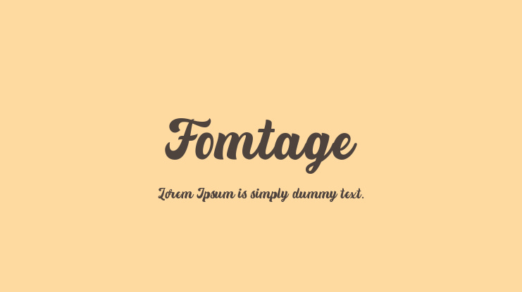 Fomtage Font