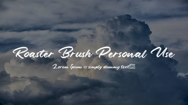 Roaster Brush Personal Use Font