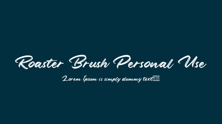 Roaster Brush Personal Use Font