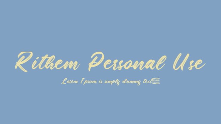 Rithem Personal Use Font