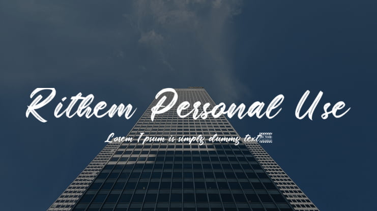 Rithem Personal Use Font