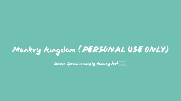 Monkey Kingdom (PERSONAL USE ONLY) Font