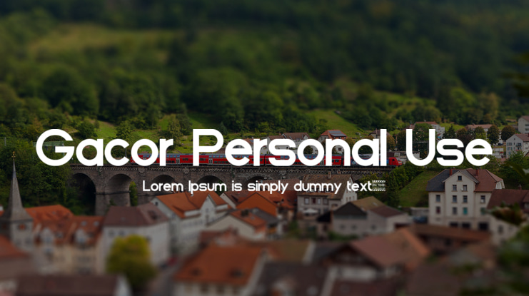 Gacor Personal Use Font