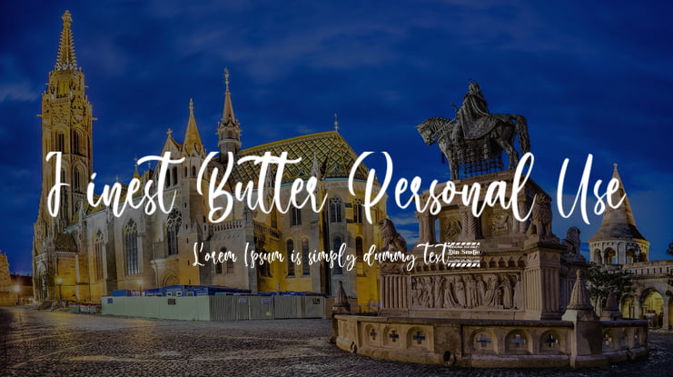 Finest Butter Personal Use Font