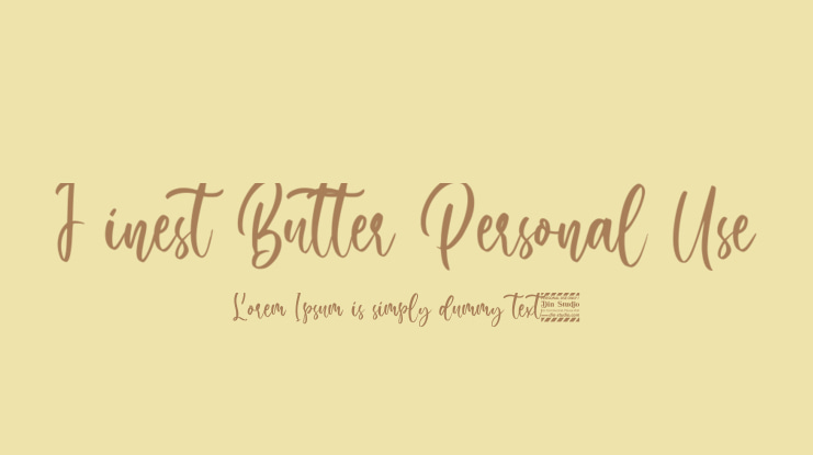 Finest Butter Personal Use Font