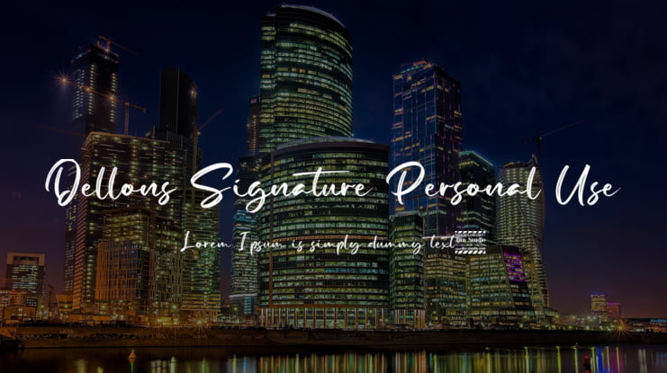 Dellons Signature Personal Use Font