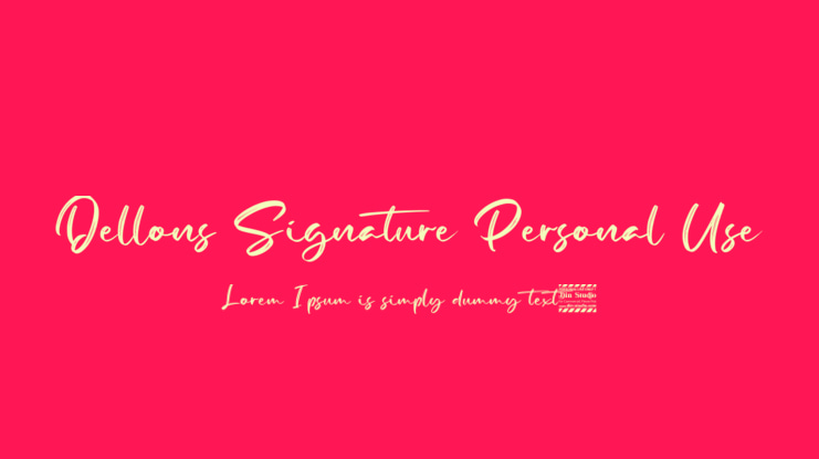 Dellons Signature Personal Use Font