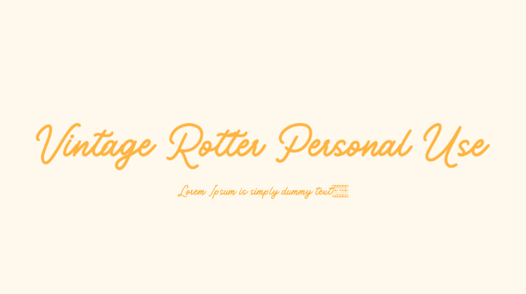 Vintage Rotter Personal Use Font