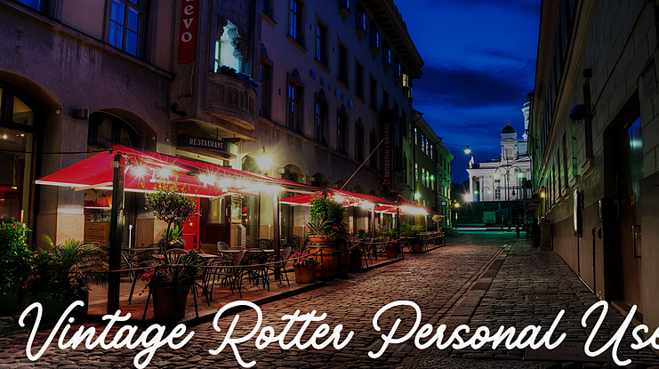 Vintage Rotter Personal Use Font