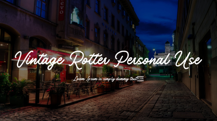 Vintage Rotter Personal Use Font