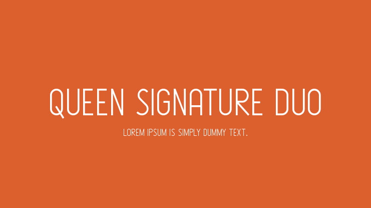Queen Signature Duo Font Family