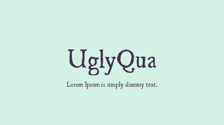 UglyQua Font Family