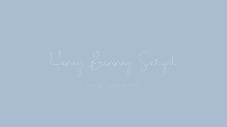 Honey Bunney Script Font