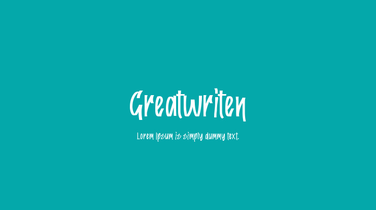 Greatwriten Font Family