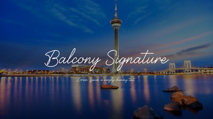 Balcony Signature Font
