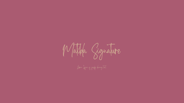 Matilda Signature Font