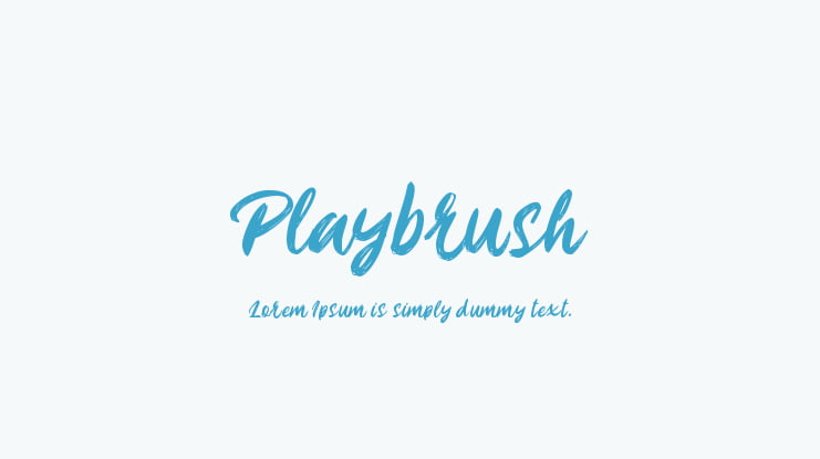Playbrush Font Family