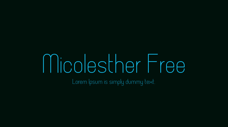 Micolesther Free Font Family