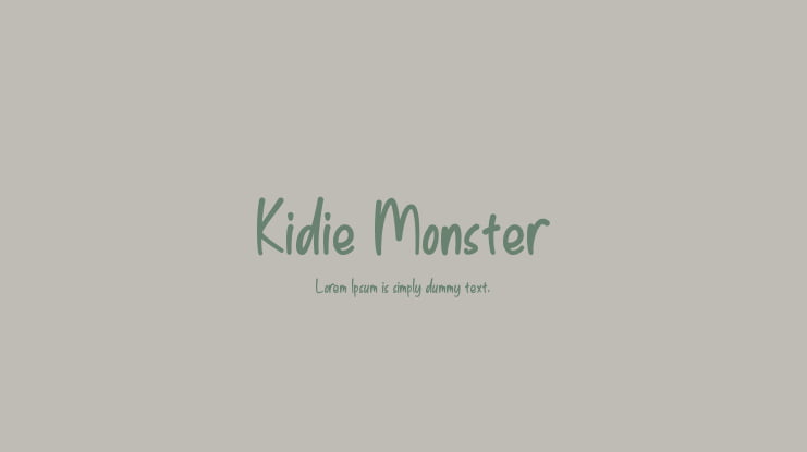 Kidie Monster Font