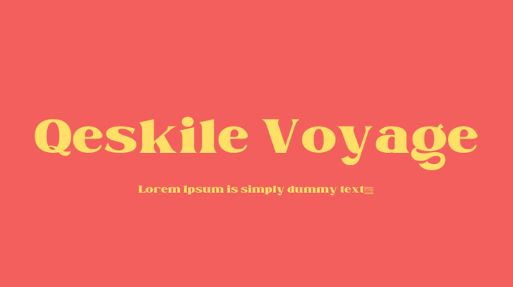 Qeskile Voyage Font