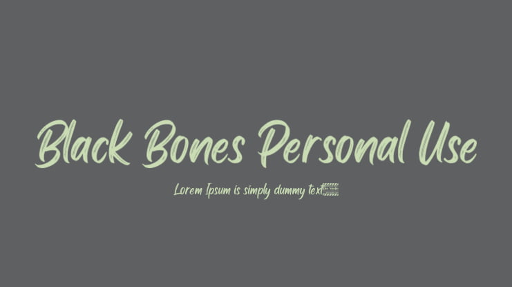 Black Bones Personal Use Font