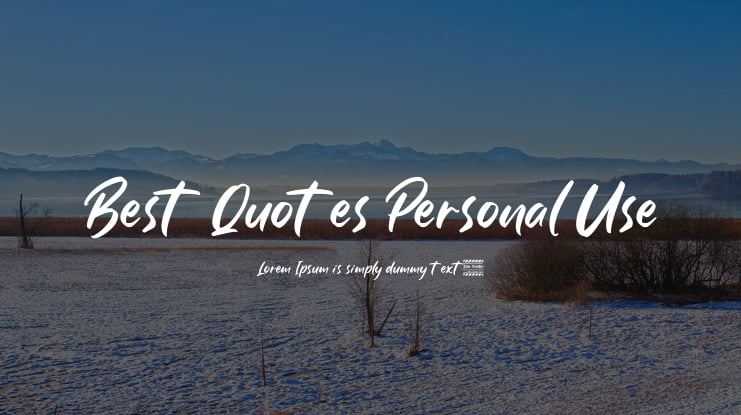 Best Quotes Personal Use Font