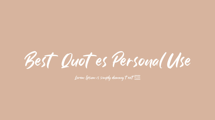 Best Quotes Personal Use Font