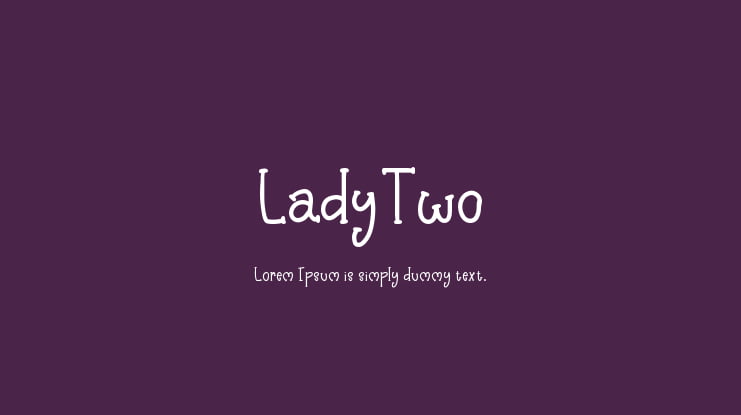 LadyTwo Font