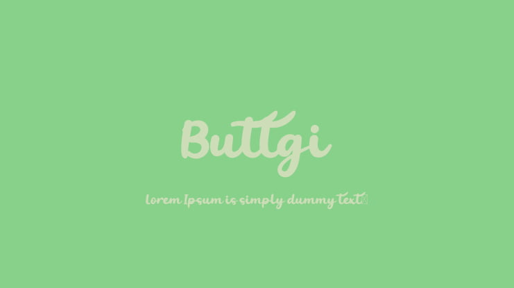 Buttgi Font