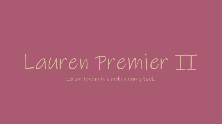 Lauren Premier II Font
