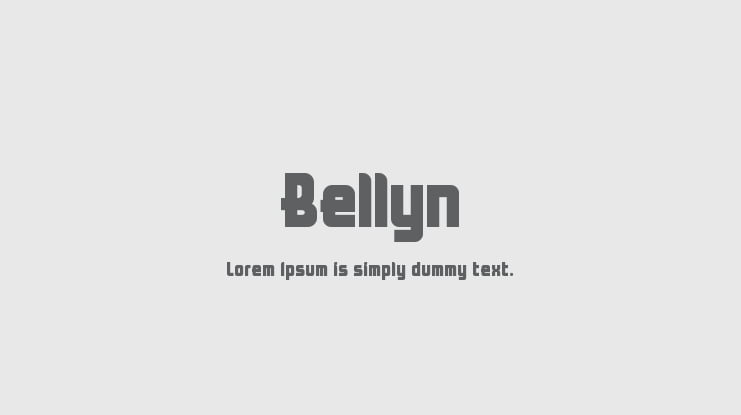 Bellyn Font Family