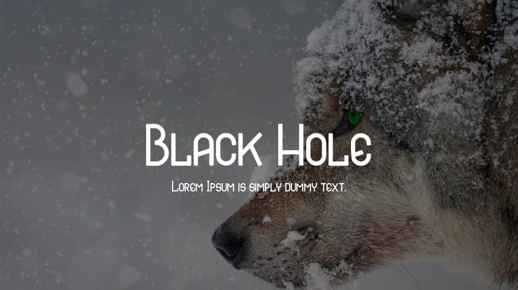 Black Hole Font Family