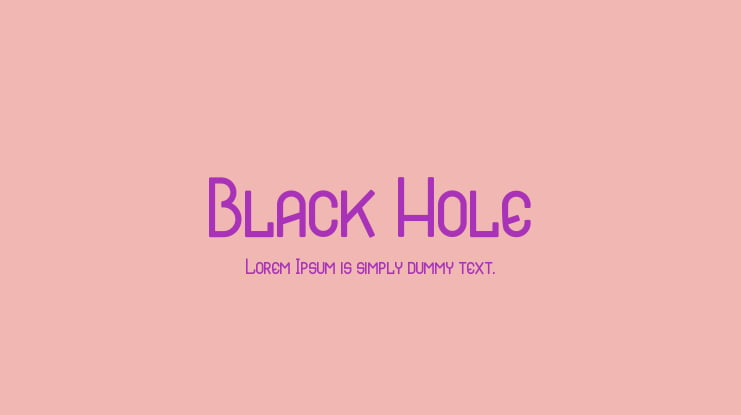 Black Hole Font Family