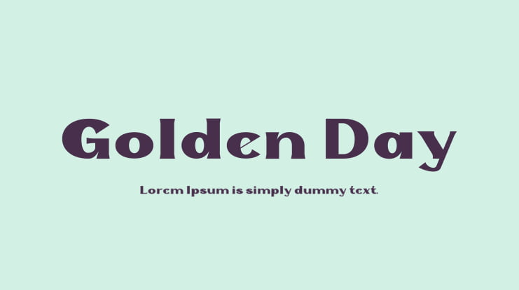 Golden Day Font Family