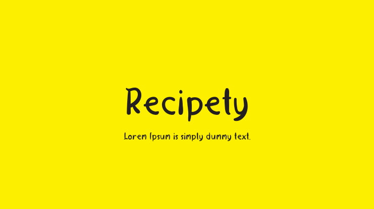 Recipety Font Family