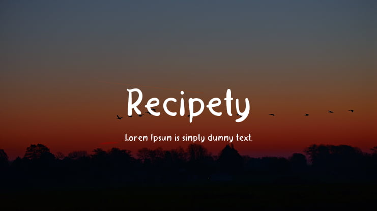 Recipety Font Family