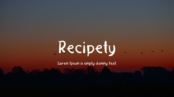Recipety Font Family