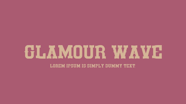 Glamour Wave Font Family